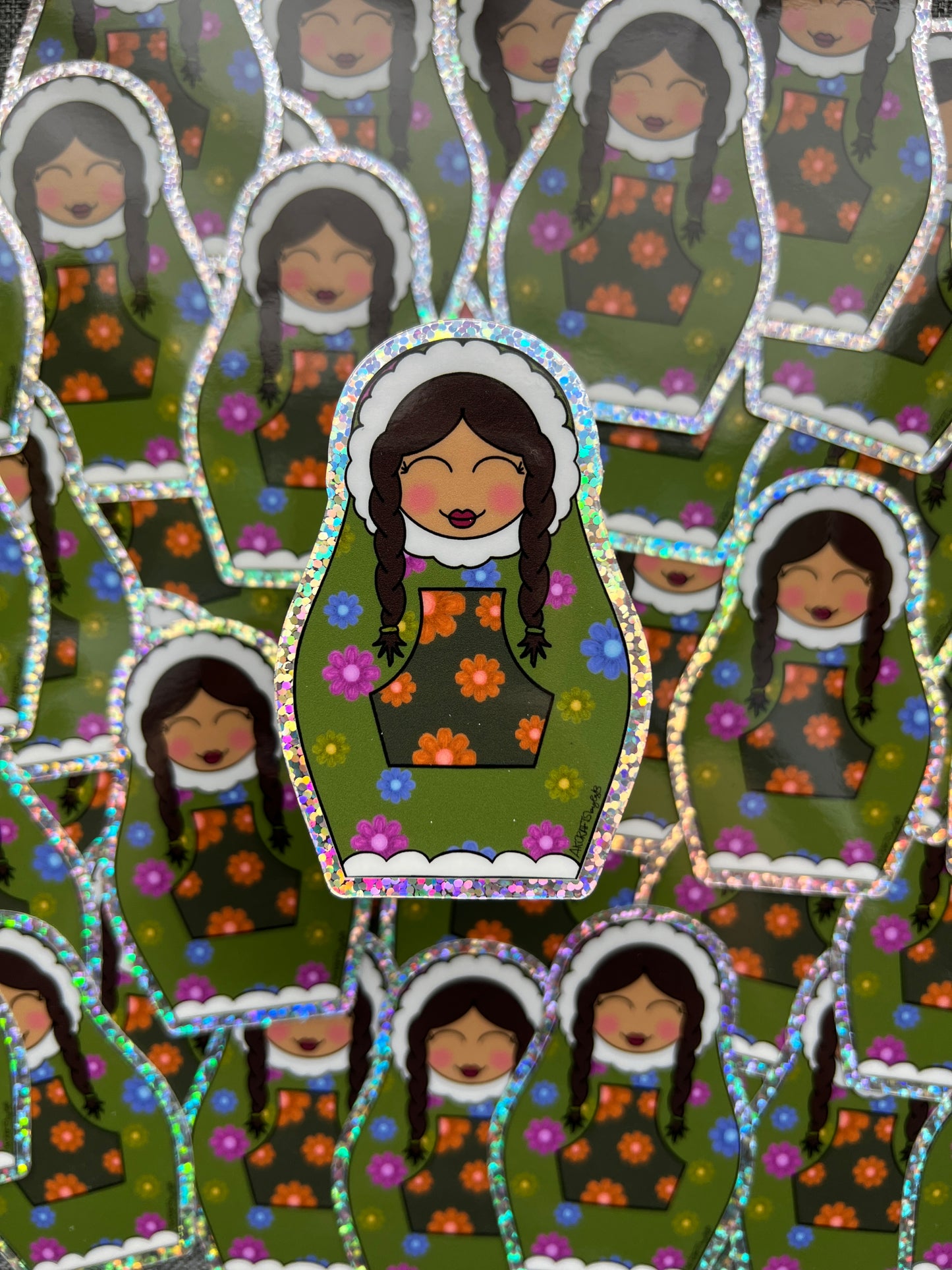 Kuspuk Matryoshka Sticker-Glitter