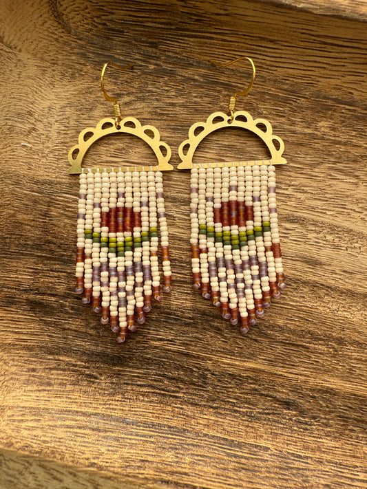 Folk Floral Fringe Earrings