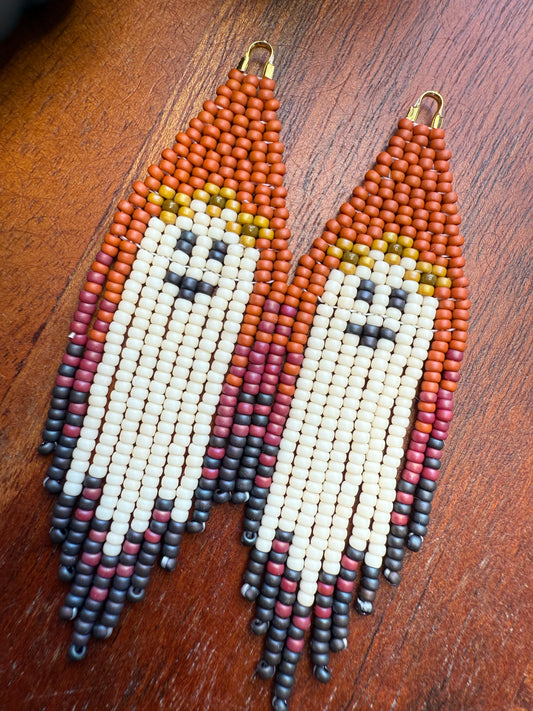Terracotta/Dark Iris Flower Crown Ghosts