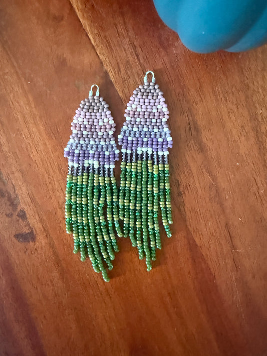 Purple Ombre Floral Fringe