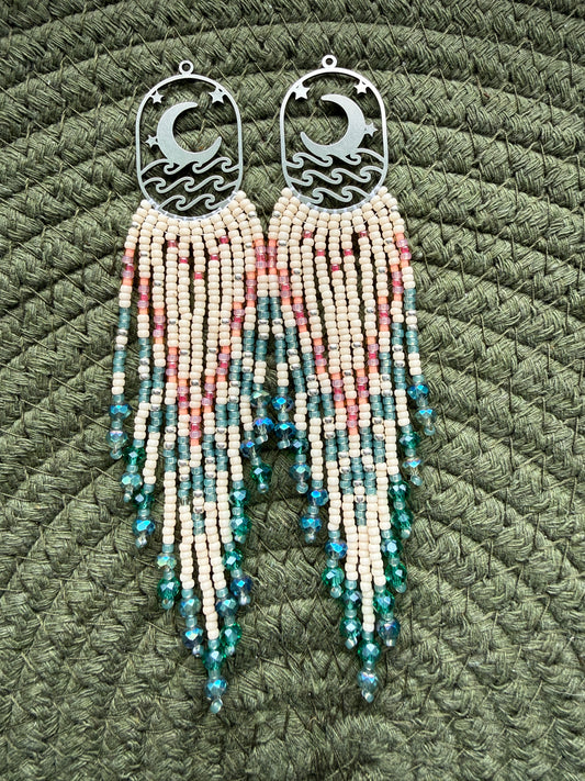 Moon Wave Fringe (Cream, Pink, Turquoise)