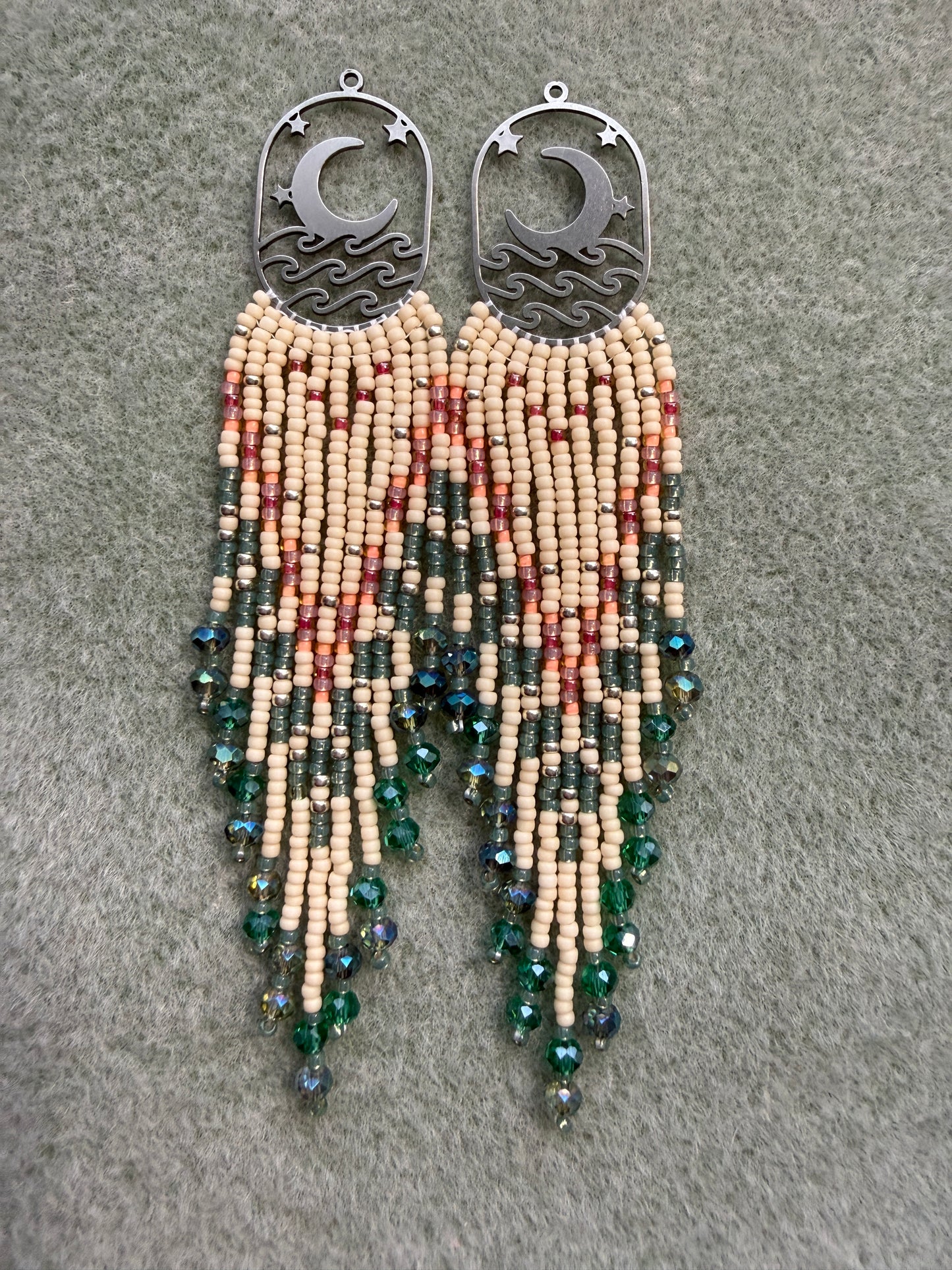 Moon Wave Fringe (Cream, Pink, Turquoise)