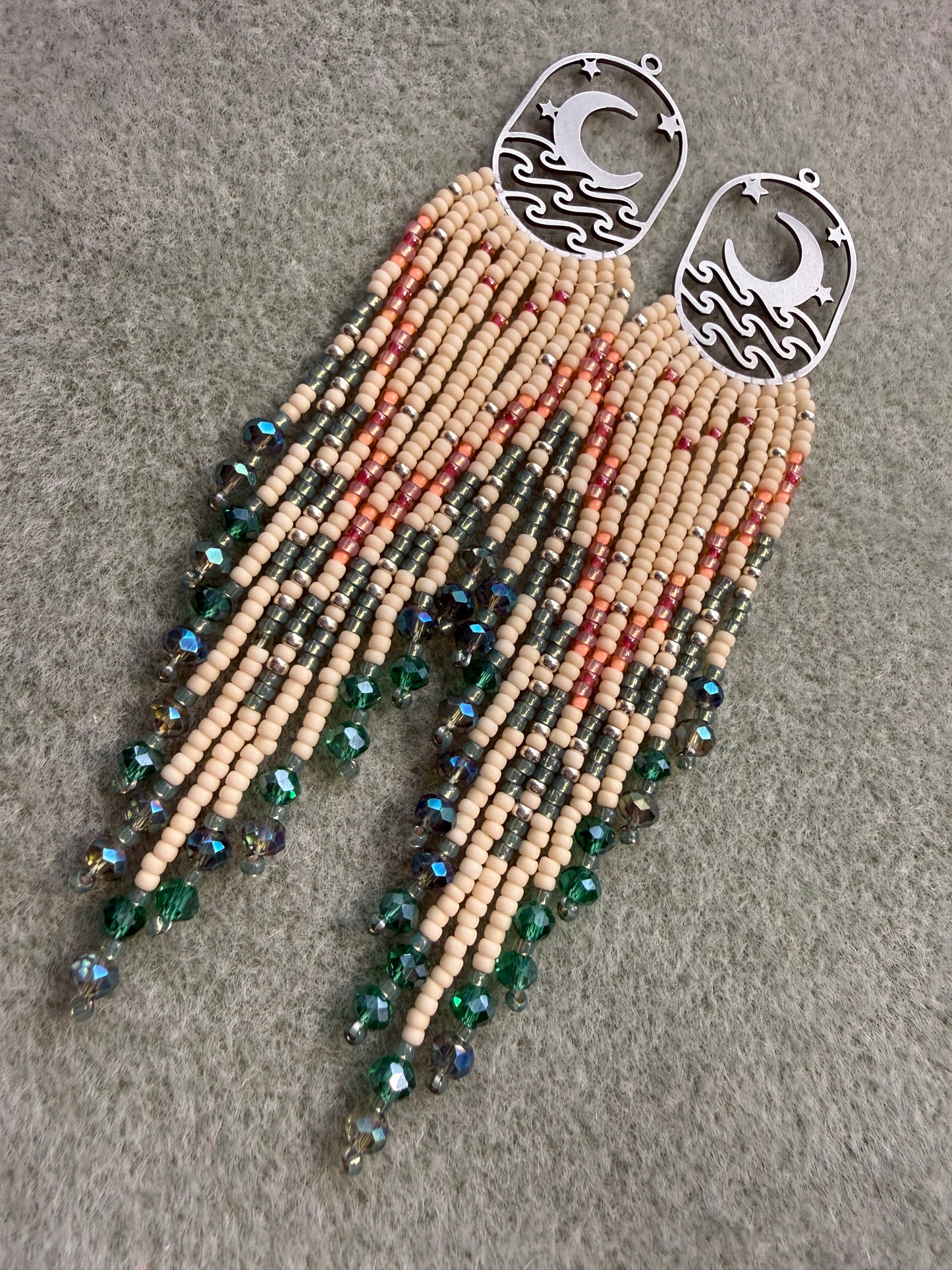 Moon Wave Fringe (Cream, Pink, Turquoise)