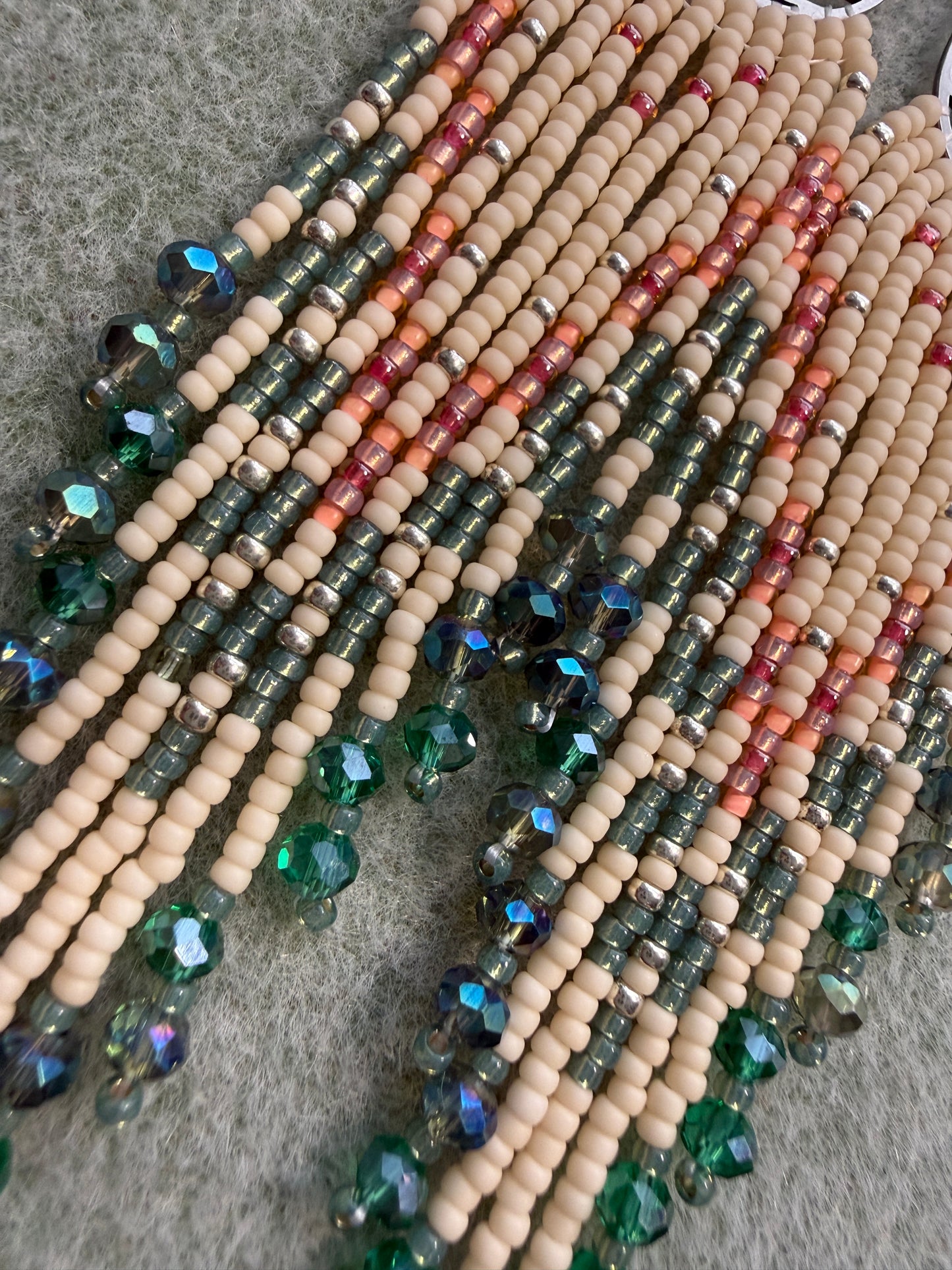 Moon Wave Fringe (Cream, Pink, Turquoise)